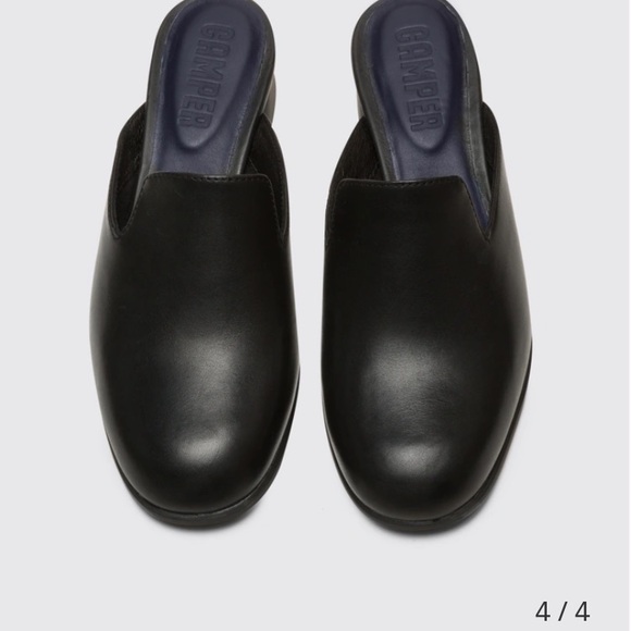 Camper Katie black slip on slide on mule shoes - Picture 8 of 11